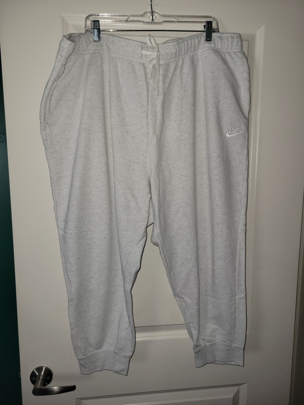 Nike Womens Light Heather Gray Jogger Sweatpants